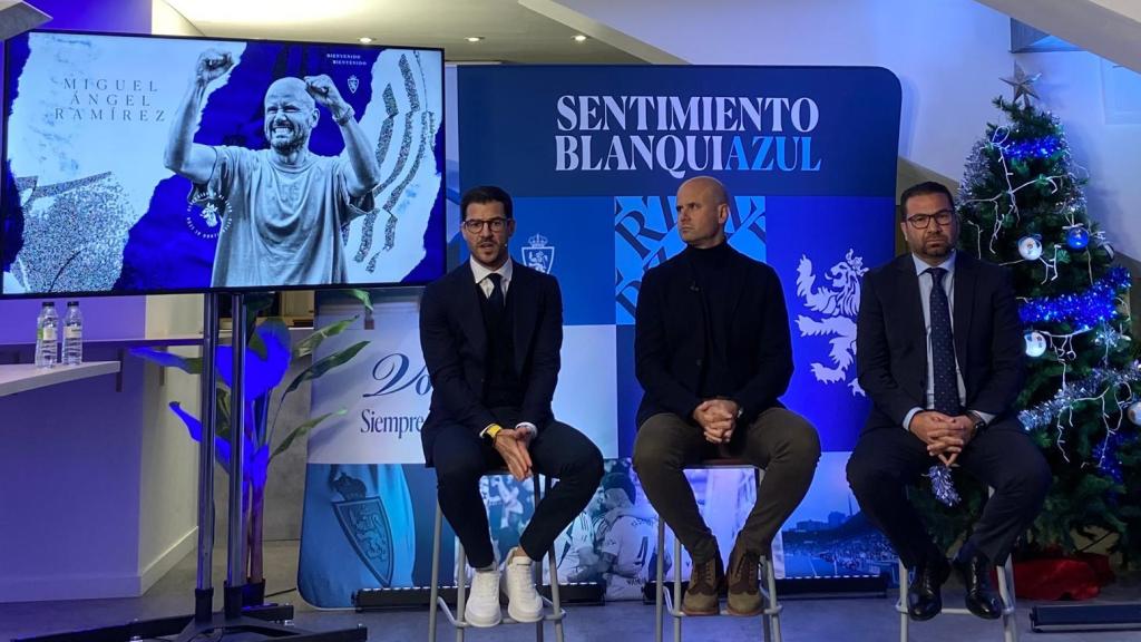 Presentación de Miguel Ángel Ramírez con el Real Zaragoza.