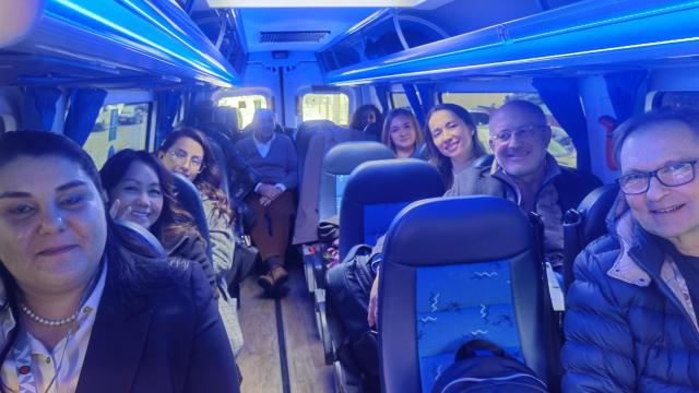 Participantes en el Famtrip a su salida de Madrid con destino a Zamora