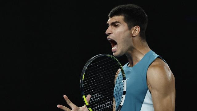 Carlos Alcaraz, en el Open de Australia