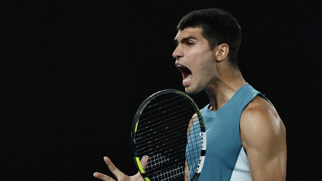 Carlos Alcaraz, en el Open de Australia