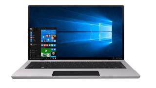 Un ordenador portátil con Windows 10