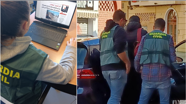 La operación, y uno de los detenidos.