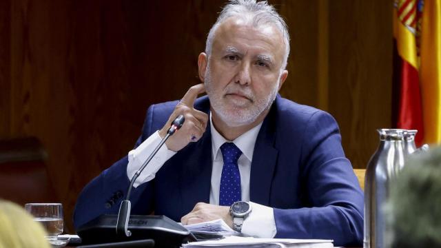 El ministro de Política Territorial, Ángel Víctor Torres, este martes en la comisión de investigación del Senado sobre el 'caso Koldo'.