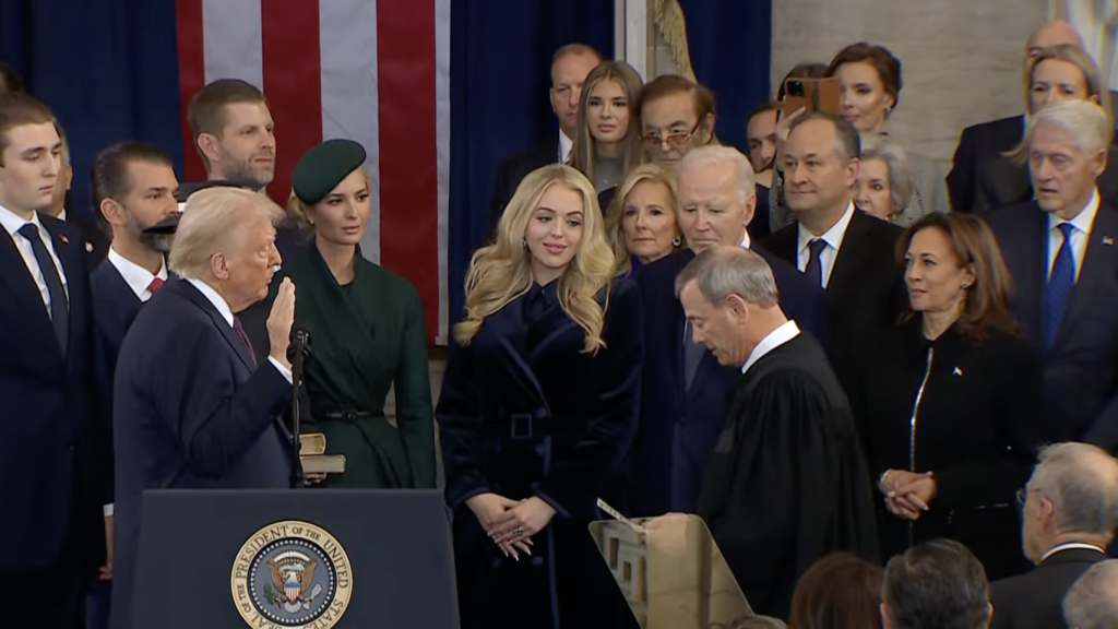 Trump en su toma de posesión el pasado lunes.