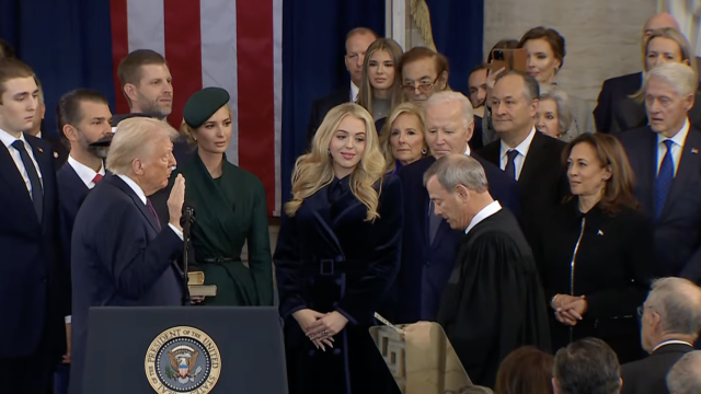 Trump en su toma de posesión el pasado lunes.