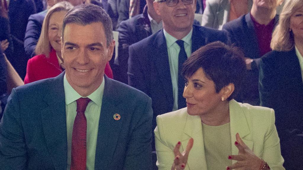 Pedro Sánchez e Isabel Rodríguez, en el acto de presentación de medidas de vivienda.