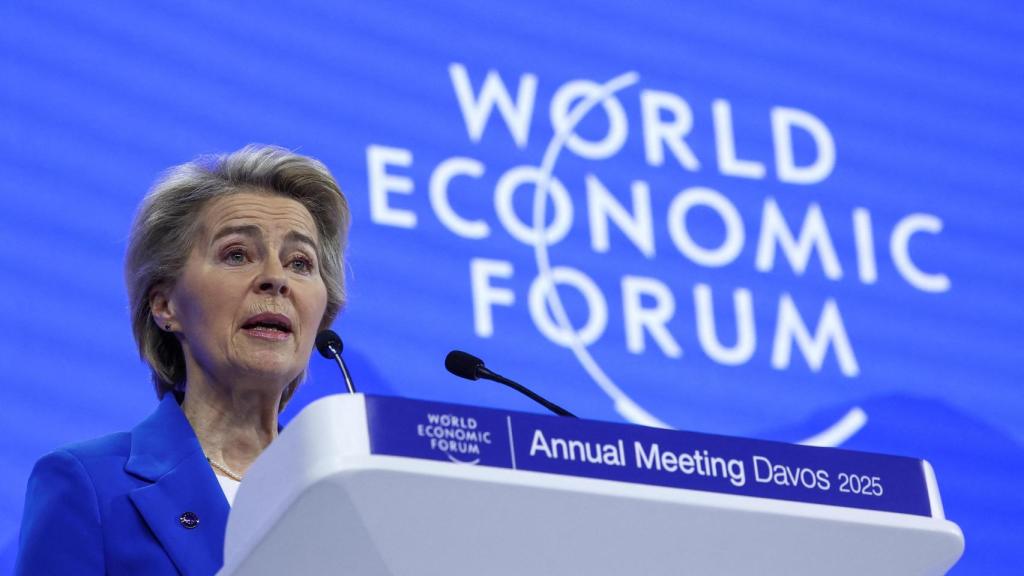 La presidenta de la Comisión, Ursula von der Leyen, en el foro de Davos de este año.