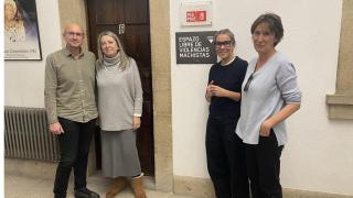 Los cuatro concejales díscolos de Santiago, el pasado viernes.