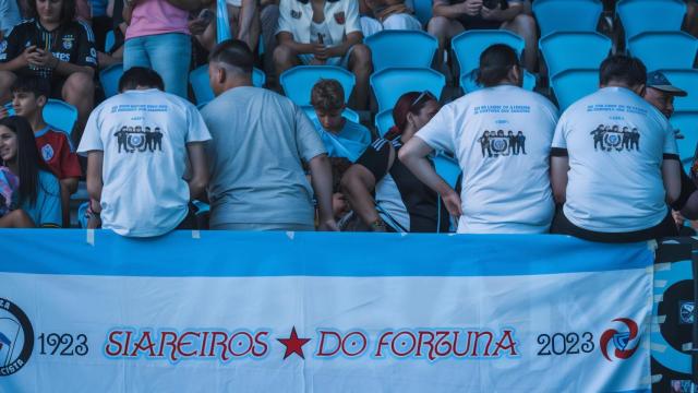 Seguidores del Celta Fortuna en Balaídos.