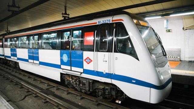 Uno de los trenes del Metro de Madrid.