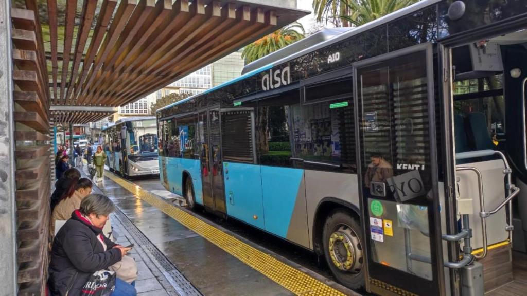 Entrejardines, punto del centro de A Coruña al que llegan los autobuses interurbanos.