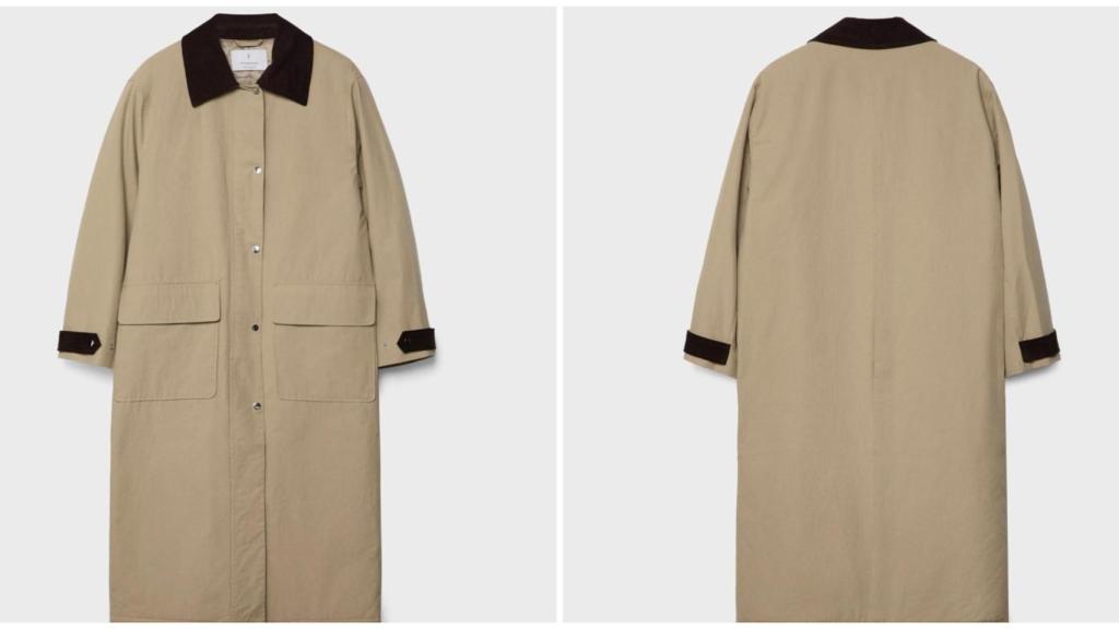 Parka larga acolchada de Stradivarius. Ref. 5849/533/430