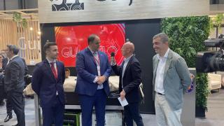 Promoción de la Vuelta Ciclista a España en el estand de Guijuelo en FITUR