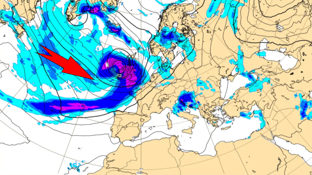 La llegada de la borrasca Eowyn a Europa Occidental el jueves (ECMWF)