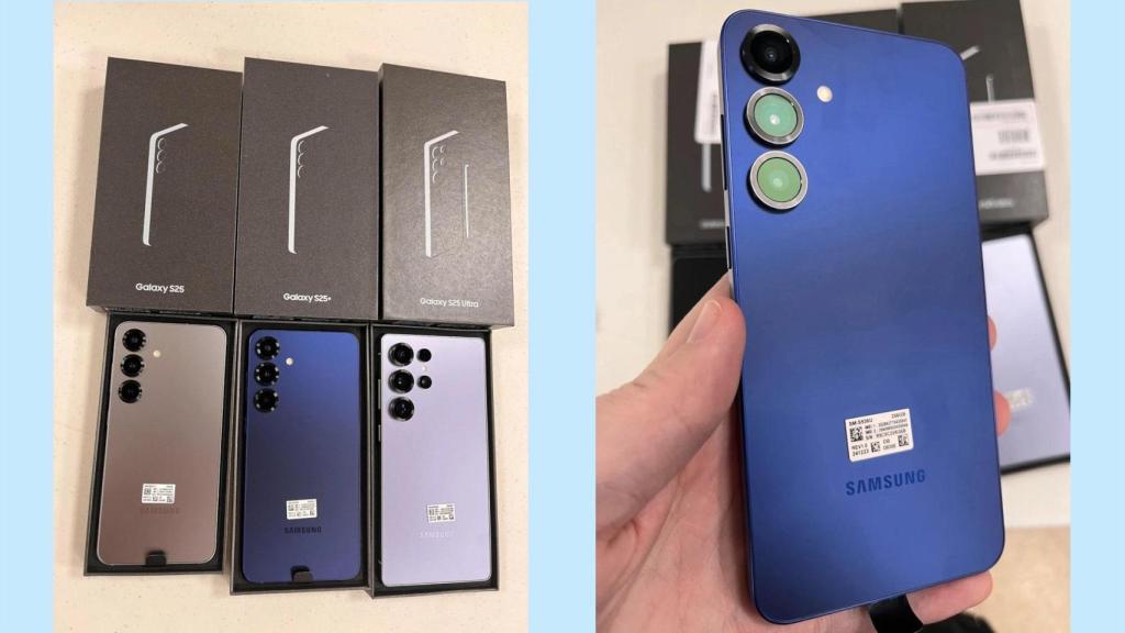 Los Galaxy S25, en una fotografía filtrada