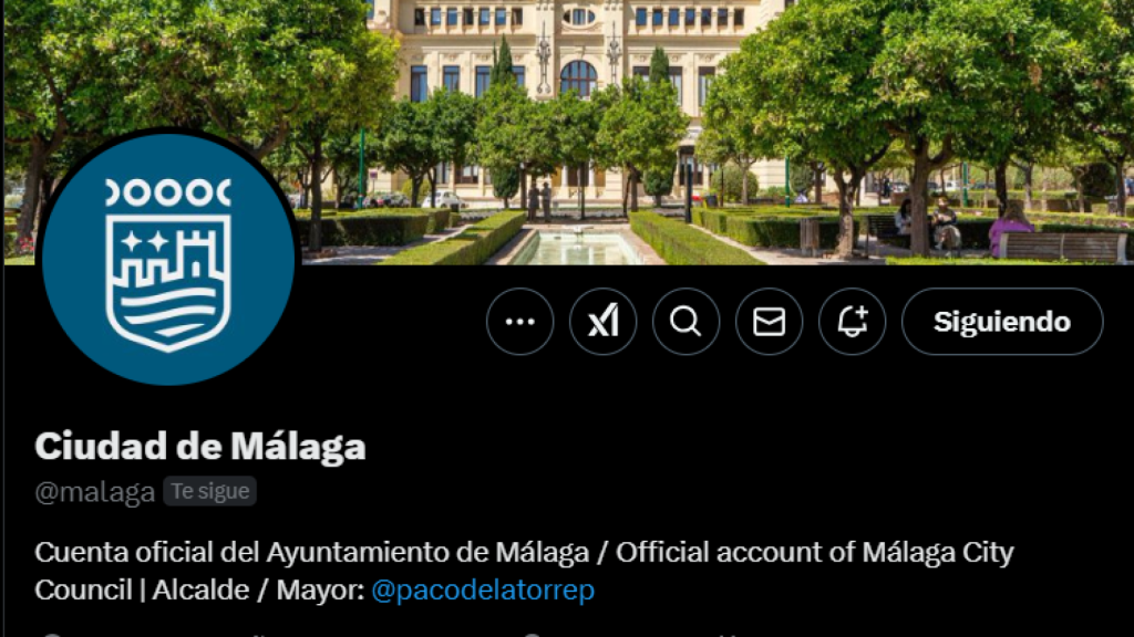 Perfil del Ayuntamiento de Málaga en X.
