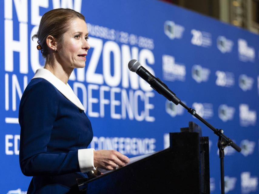 La Alta Representante de la UE de Asuntos Exteriores, Kaja Kallas, durante su discurso de este miércoles en Bruselas