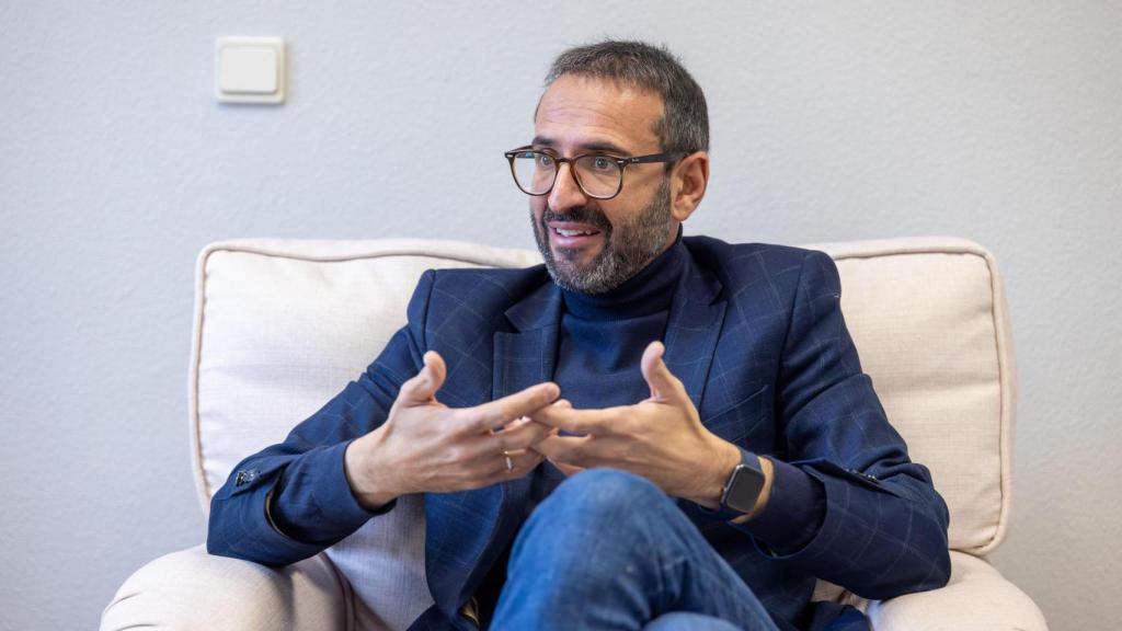 Sergio Gutiérrez, en otro momento de la entrevista.