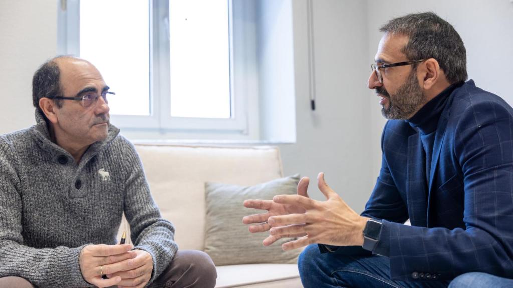 Otro momento de la entrevista.