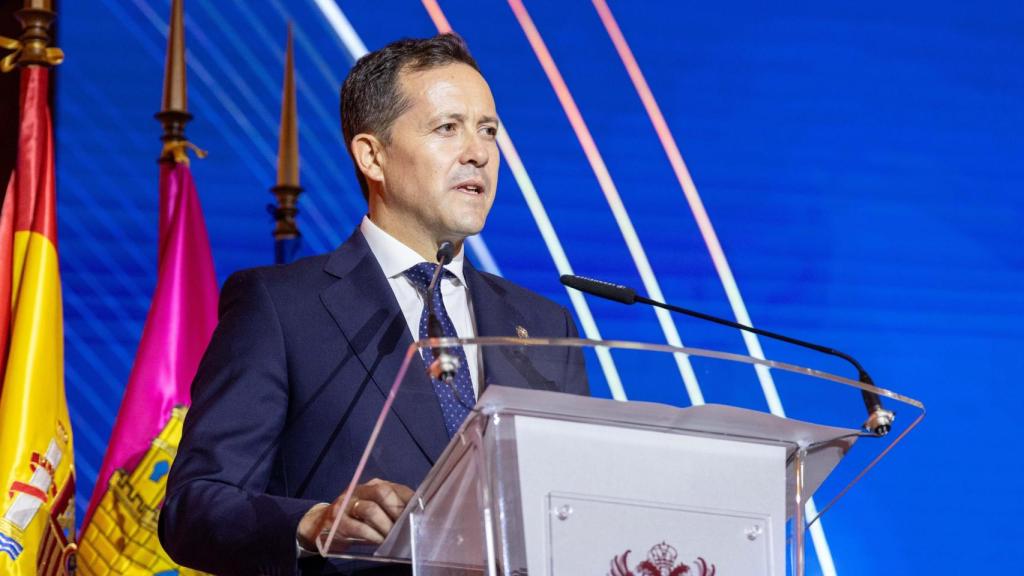 Un momento del discurso de Carlos Velázquez.