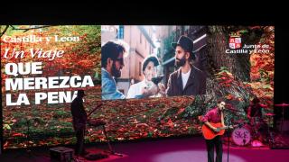 El grupo vallisoletano Siloé durante la presentación de la campaña de promoción turística de Castilla y León