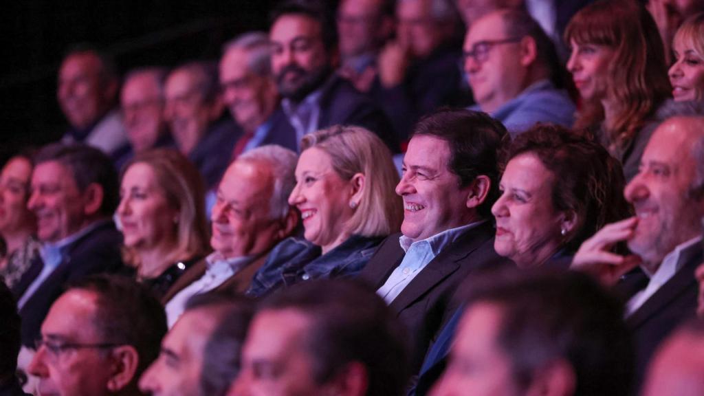 El presidente de la Junta de Castilla y León, Alfonso Fernández Mañueco, durante la presentación de promoción turística de Castilla y León en Fitur