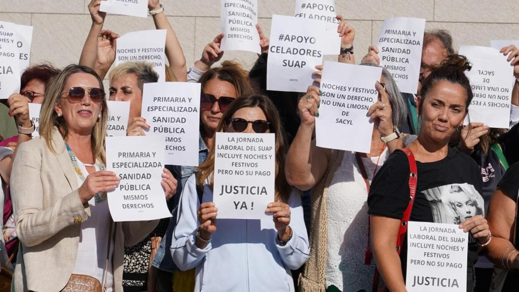 Una manifestación de celadores, en imagen de archivo