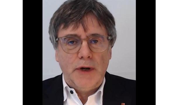 Carles Puigdemont este jueves en un vídeo publicado en redes sociales.