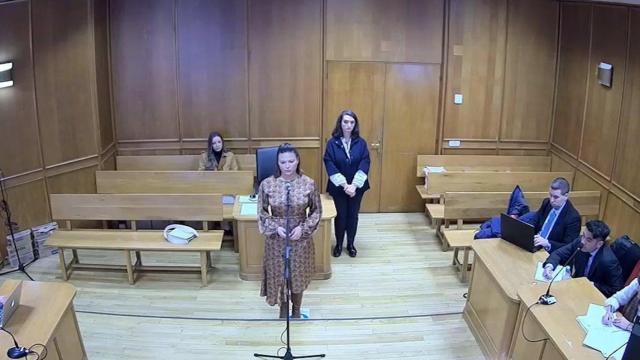 Imagen de la declaración de la actriz Elisa Mouliaá ante el juez, el pasado jueves.