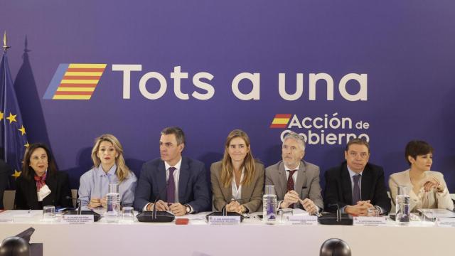 Sánchez preside la comisión interministerial sobre la dana. Efe / Manu Bruque
