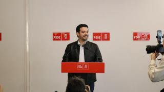Darío Villagrasa ha comparecido ante los medios en la sede del partido, en Zaragoza.