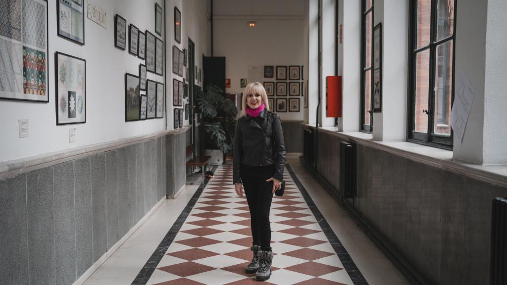 Marta Isabel Merino, profesora de Latín y Griego y miembro de la cuarta generación de la familia, en el IES Jorge Manrique.