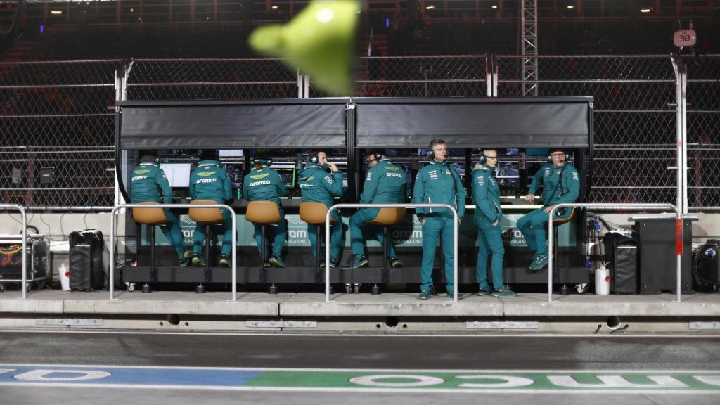 El muro de Aston Martin en el GP de Las Vegas 2024 de F1