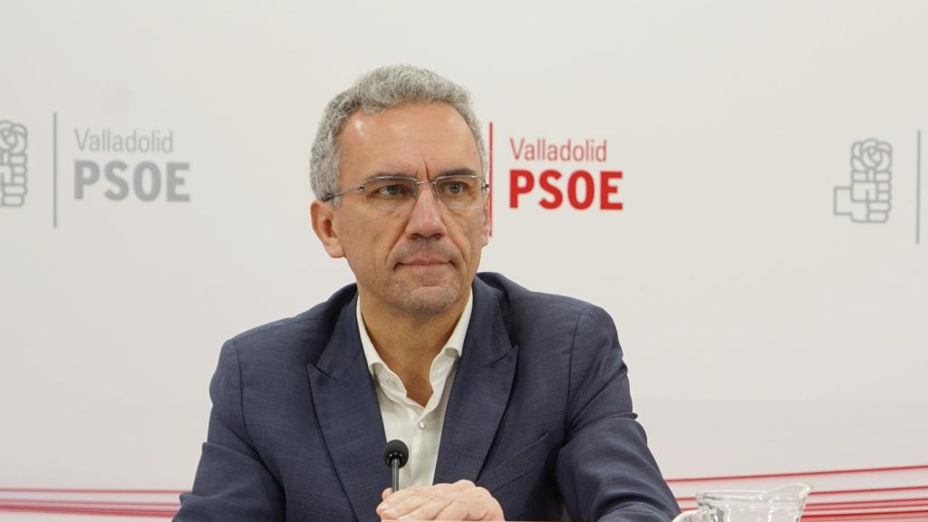 El senador por Valladolid Javier Izquierdo y la diputada vallisoletana Luisa Sanz, durante la rueda de prensa de este viernes