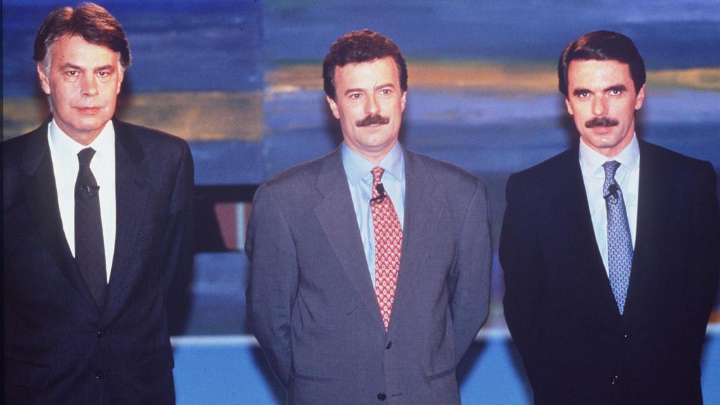 Manuel Campo Vidal moderó el debate  entre José María Aznar y Felipe González en 1993.