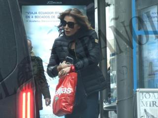 Mar Flores, saliendo del domicilio de Alejandra Rubio, el pasado 23 de enero.