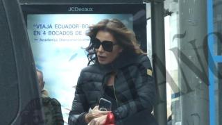 Mar Flores, saliendo del domicilio de Alejandra Rubio, el pasado 23 de enero.