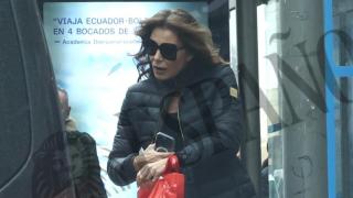 Mar Flores, saliendo del domicilio de Alejandra Rubio, el pasado 23 de enero.