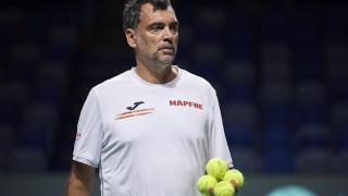 Sergi Bruguera en su etapa como capitán de España en Copa Davis.