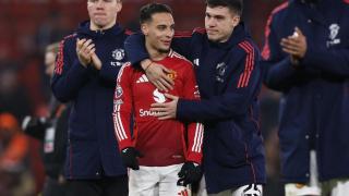 Antony, refuerzo invernal del Betis, en uno de sus últimos partidos con el Manchester United