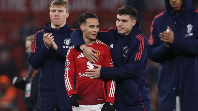 Antony, refuerzo invernal del Betis, en uno de sus últimos partidos con el Manchester United