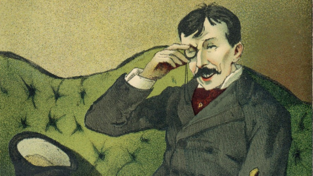 José Maria Eça de Queirós. Ilustración de Rafael Bordalo (1880)