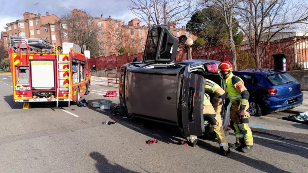 El accidente de tráfico ha ocurrido a la altura del colegio 'Ciudad de Nara'.