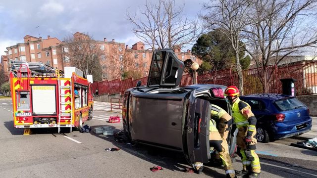 El accidente de tráfico ha ocurrido a la altura del colegio 'Ciudad de Nara'.
