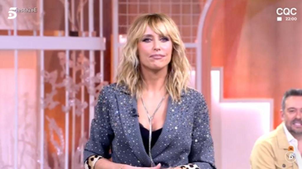 Emma García durante el programa de hoy.