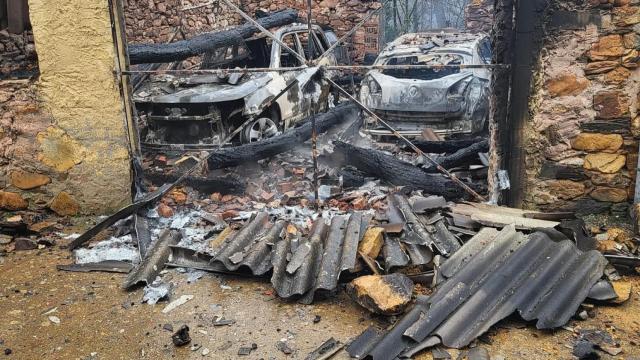 Imagen del incendio de este domingo en Villar del Monte