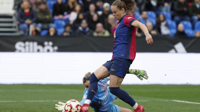 Ewa Pajor, en el gol anulado ante el Madrid en la Supercopa de España.