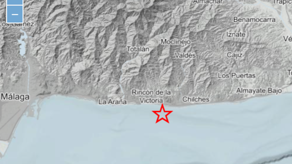 Epicentro del terremoto detectado en Rincón de la Victoria.