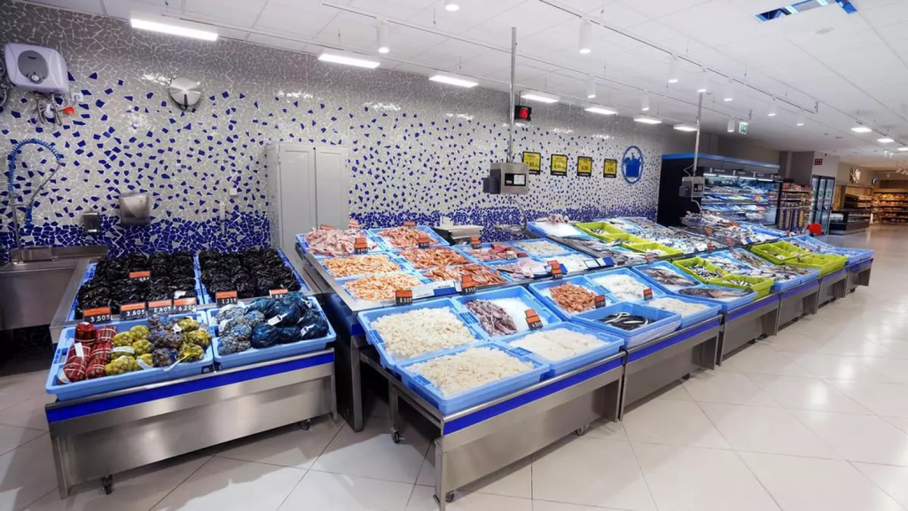 Sección de pescadería de Mercadona.