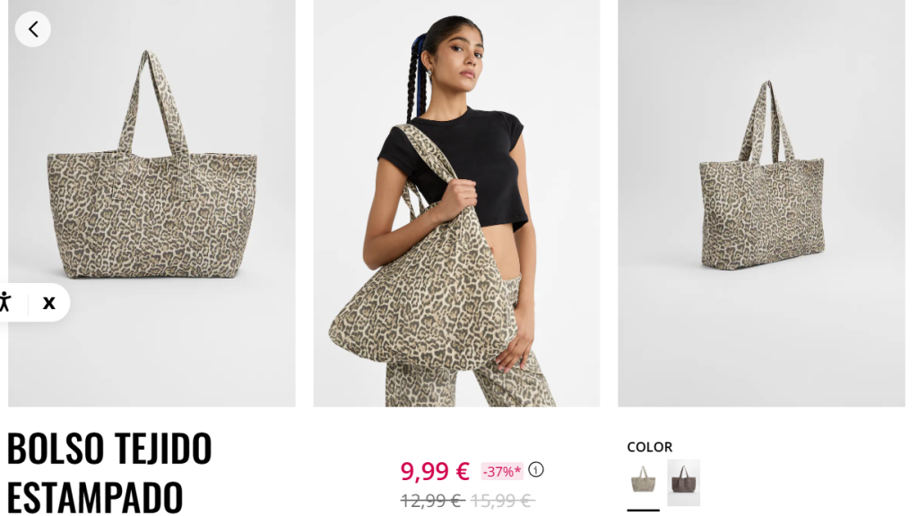 Bolso tejido estampado. Ref. 0343/601/444